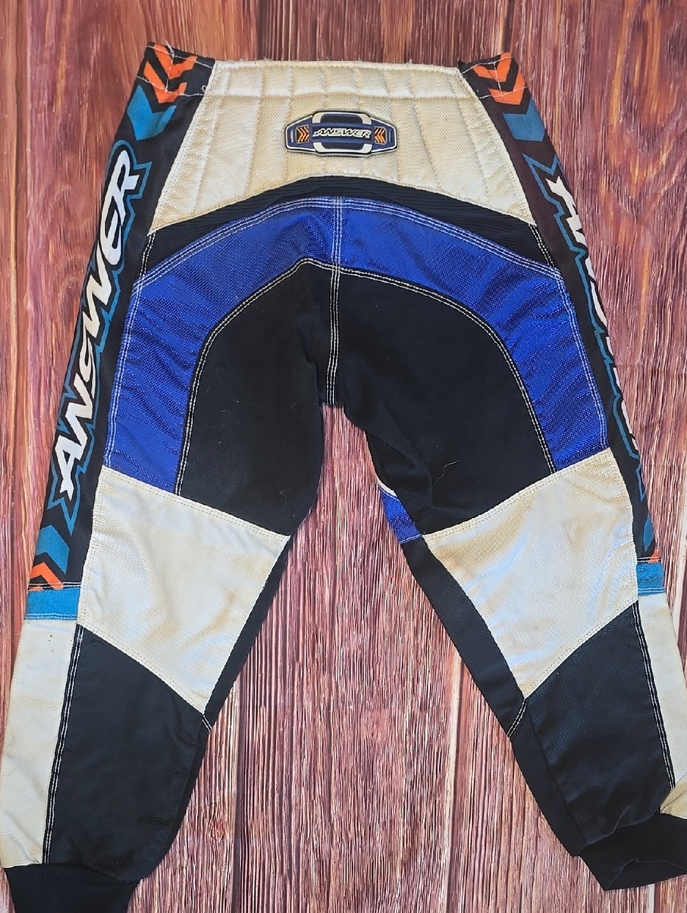 Edge Slim Motocross Pants Youth in Blue and Black - Picture 6 of 6